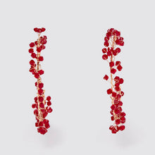 Load image into Gallery viewer, The Berry Hoop Earring in Red or Black
