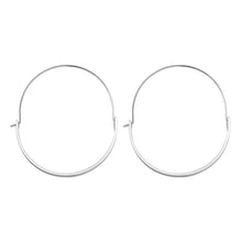 Load image into Gallery viewer, The Half Moon Circle Hoop Earring in Gold or Silver (Plated)
