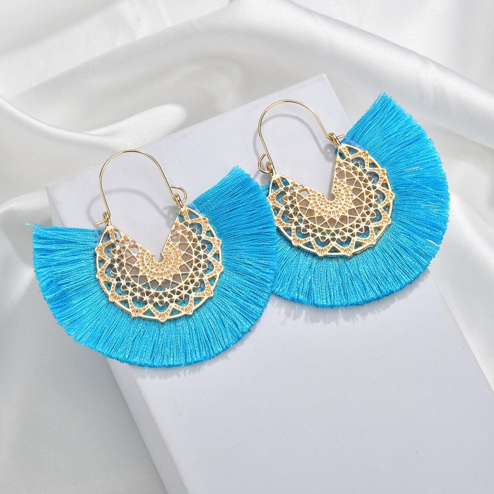 The Peacock Tassel Earring in Various Colours