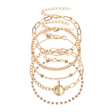 Load image into Gallery viewer, The OT 5-Piece Layered Bracelet Set in Gold and Silver
