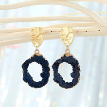 Load image into Gallery viewer, The New Inland Earring in Wine Red &amp; Navy Blue
