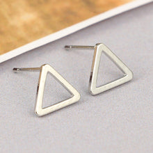 Load image into Gallery viewer, The Triangle Stud Earring in Gold and Silver
