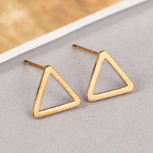 Load image into Gallery viewer, The Triangle Stud Earring in Gold and Silver
