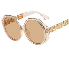 Load image into Gallery viewer, The Omaze Sunglasses in Black, Leopard &amp; Champagne
