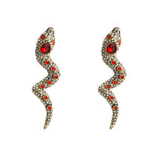 Load image into Gallery viewer, The Ruby Snake Clip On Earring
