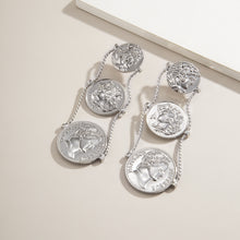 Load image into Gallery viewer, The Coin Drop Earring in Gold or Silver
