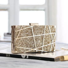 Load image into Gallery viewer, The Laser Clutch Bag in Gold, Champagne or Silver
