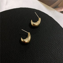 Load image into Gallery viewer, The Half Moon Stud Earring in Gold &amp; Silver
