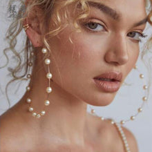 Load image into Gallery viewer, The Pearl Loop Earring in Gold or Silver
