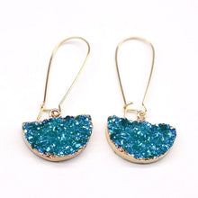 Load image into Gallery viewer, The Stone Earring in Aqua, Topaz or Black
