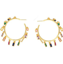 Load image into Gallery viewer, The Trinket Multi Coloured Hoop Earring
