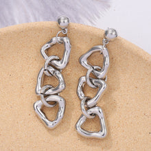 Load image into Gallery viewer, The Triple Link Earring in Gold or Silver
